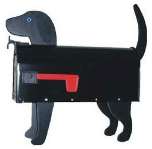 Black Lab Novelty Mailbox