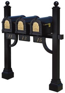 Gaines Keystone Mailboxes Tri Mount Post