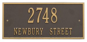 Whitehall Hartford Address Plaque Horizontal Rectangle